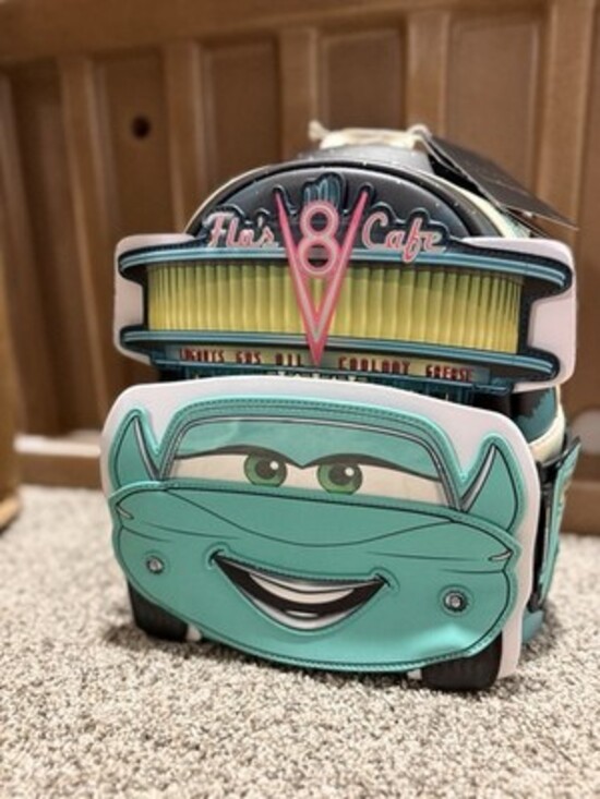 Loungefly Handbags - Loungefly Disney Pixar Cars FLO ‘s V8 Cafe Backpack Glow In The Dark - NWT